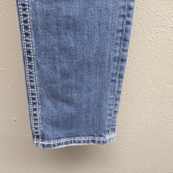 ReRock for Express Jeans Womens 6R Skinny Distressed Embroidered Pockets Denim - Picture 3 of 14